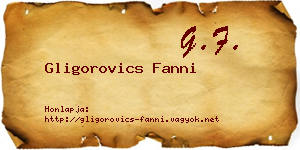 Gligorovics Fanni névjegykártya