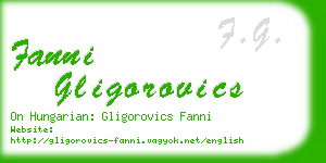fanni gligorovics business card
